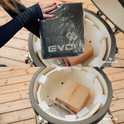 Evolve Advanced Solo - Barbecue Kamado 24" / 61 CM / XXL - Sans Base Ni Tables D'appoint - Accessoires Gratuits Inclus - Parois En Céramique - Forme D'oeuf - Chaleur Directe + Chaleur Indirecte - Ventilation Professionnelle - Thermomètre Intelligent -Magasin D'Accessoires Pour Barbecue 1200x1200 84