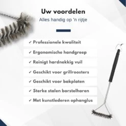 Veluw BBQ Brush Y-shape - Brosse à Gril / Brosse En Acier - Manche Extra Long - 520x170mm -Magasin D'Accessoires Pour Barbecue 1200x1200 846