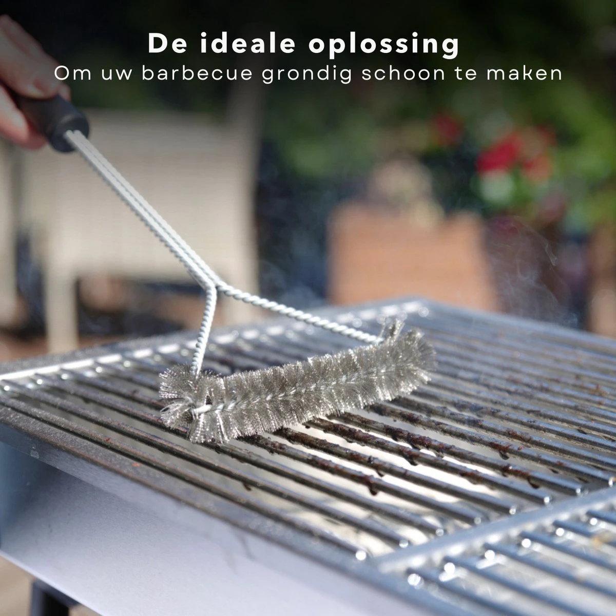 Cheqo® BBQ Brush - Brosse De Nettoyage Barbecue - Brosse De Nettoyage Grille - Brosse En Acier - Fil D'Acier Tressé - Manche Robuste - 31x16cm 7 Cheqo® BBQ Brush - Brosse De Nettoyage Barbecue - Brosse De Nettoyage Grille - Brosse En Acier - Fil D'Acier Tressé - Manche Robuste - 31x16cm – Image 5
