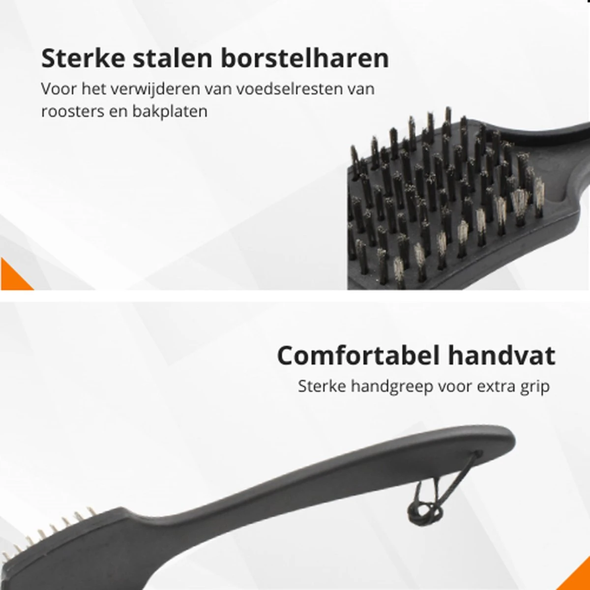 Veluw BBQ Brush With Scraper - Brosse Pour Gril / Brosse En Acier - 70x310x (H) 85mm 7 Veluw BBQ Brush With Scraper - Brosse Pour Gril / Brosse En Acier - 70x310x (H) 85mm – Image 5