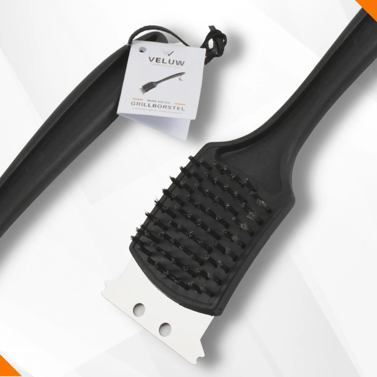 Veluw BBQ Brush With Scraper - Brosse Pour Gril / Brosse En Acier - 70x310x (H) 85mm 8 Veluw BBQ Brush With Scraper - Brosse Pour Gril / Brosse En Acier - 70x310x (H) 85mm – Image 6