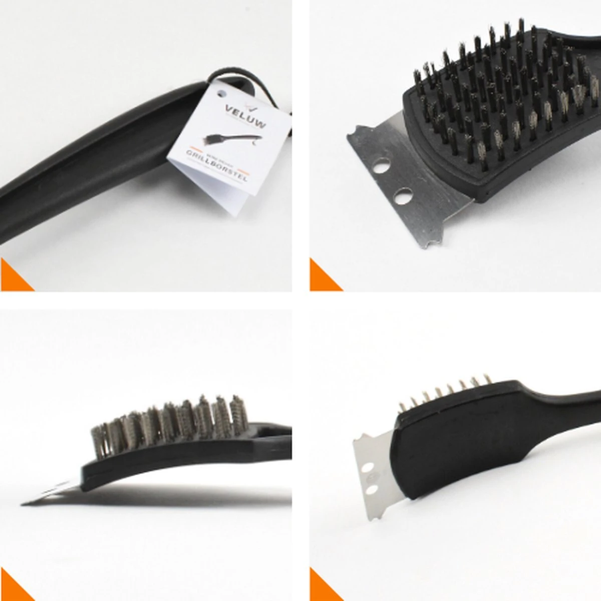 Veluw BBQ Brush With Scraper - Brosse Pour Gril / Brosse En Acier - 70x310x (H) 85mm 9 Veluw BBQ Brush With Scraper - Brosse Pour Gril / Brosse En Acier - 70x310x (H) 85mm – Image 7