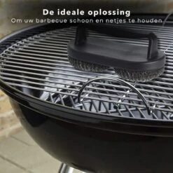 Cheqo® BBQ Brush - Brosse à Barbecue - Brosse De Nettoyage - Grattoir - Indispensable - Manche Groot - 2 Brosses Rondes - 19x10x8cm -Magasin D'Accessoires Pour Barbecue 1200x1200 910