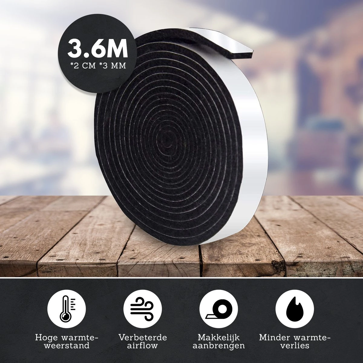 Feutre De Rechange Pour BBQ – 3,6 M X 2 Cm X 3 Mm – Convient Pour Green Egg, Kamado, Black Bastard 4 Feutre De Rechange Pour BBQ – 3,6 M X 2 Cm X 3 Mm – Convient Pour Green Egg, Kamado, Black Bastard – Image 2