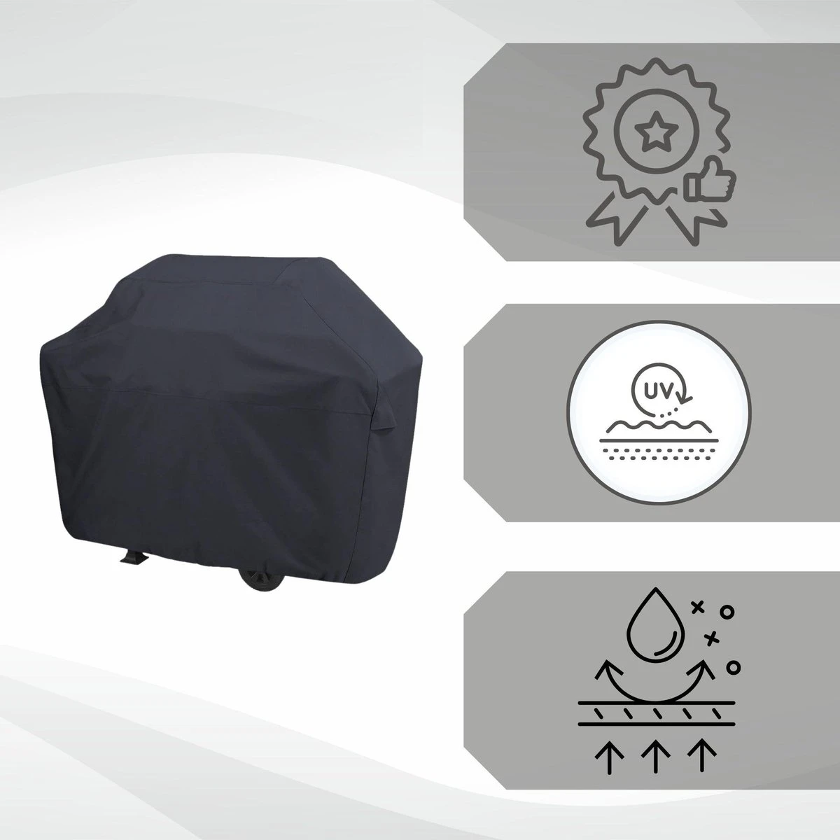 Housse De Protection Pour Barbecue Pro Garden - 125x62cm - Résistant à L'eau - Résistant Aux Intempéries - BBQ 7 Housse De Protection Pour Barbecue Pro Garden - 125x62cm - Résistant à L'eau - Résistant Aux Intempéries - BBQ – Image 5