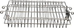 Panier Gril Plat En Acier Inoxydable BBQNovation Pour Broche / Rôtisserie, Hauteur Réglable Sur 4 Niveaux -Magasin D'Accessoires Pour Barbecue 1200x457