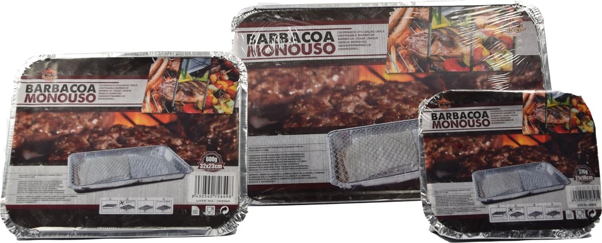 Set Barbecue - Instantané - Jetable - Barbecue Extérieur - Table - Grille - Balcon - Pique-nique - Accessoires Barbecue - Grill - 3 Tailles XL 1200 Grammes , L 600 Grammes , S 376 Grammes 5 Set Barbecue - Instantané - Jetable - Barbecue Extérieur - Table - Grille - Balcon - Pique-nique - Accessoires Barbecue - Grill - 3 Tailles XL 1200 Grammes , L 600 Grammes , S 376 Grammes – Image 3