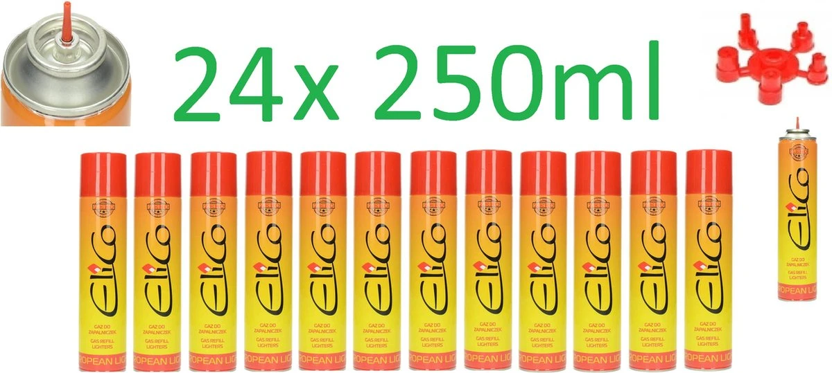 Unilight 24x Gaz Briquet Universel - Remplissage Gaz - Remplissage Briquet Bidon - Bouteille Gaz Butane Propane 250ML 3 Unilight 24x Gaz Briquet Universel - Remplissage Gaz - Remplissage Briquet Bidon - Bouteille Gaz Butane Propane 250ML