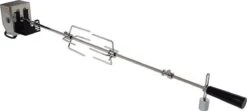 BBQNovation Electric Rotisserie Deluxe Avec Broche En Acier Inoxydable Extra Longue Adaptée à La Plupart Des Barbecues Au Gaz