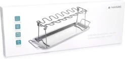 Grille D'ailes De Poulet Navaris Pour Le BBQ - Support De Cuisse De Poulet Avec égouttoir - Accessoire De Gril Et De Barbecue Pour 14 Pièces De Poulet - Acier Inoxydable -Magasin D'Accessoires Pour Barbecue 1200x575