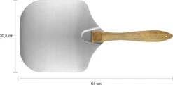 Krumble - Acier Inoxydable - Carrée - Avec Manche En Bois - 64 X 30 Cm (lxl) - Spatule à Pizza - Accessoires Barbecue - Argent - Marron Clair -Magasin D'Accessoires Pour Barbecue 1200x587 2