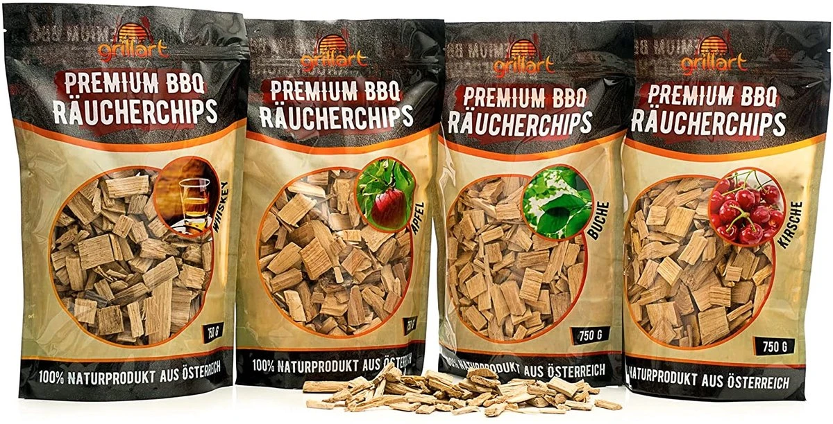 BBQ-Toro Smoke Chips Set, 4 Types De Smoke Chips De 400 G, Copeaux De Fumée à Forte Intensité De Fumée 100 % Bois, Copeaux De Gril Pour Gril à Gaz, Fumeur, BBQ 3 BBQ-Toro Smoke Chips Set, 4 Types De Smoke Chips De 400 G, Copeaux De Fumée à Forte Intensité De Fumée 100 % Bois, Copeaux De Gril Pour Gril à Gaz, Fumeur, BBQ