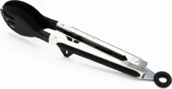 Doodadeals® Pro Pinces à Spaghetti – Pinces à Pâtes – Pinces De Service – Pinces De Cuisine – Pinces De Service – Cuillère Et Fourchette – Zwart / Acier Inoxydable – Longueur 26 Cm -Magasin D'Accessoires Pour Barbecue 1200x623 2