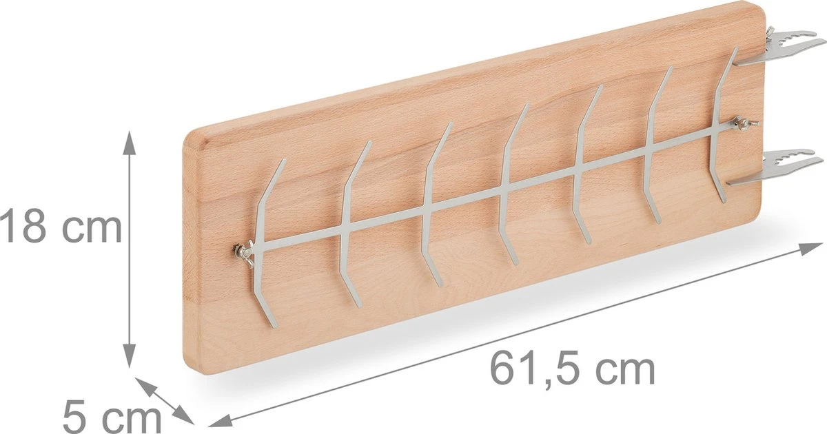 Relaxdays Planche à Fumer Barbecue Saumon - Support Droit - Planche à Saumon Finlandaise - Planche Barbecue - Bois De Hêtre 8 Relaxdays Planche à Fumer Barbecue Saumon - Support Droit - Planche à Saumon Finlandaise - Planche Barbecue - Bois De Hêtre – Image 6