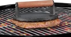 Küchenprofi BBQ, Gril Presse, Diamètre : 18 Cm, Fonte, Manche Palissandre Objecteur De Viande -Magasin D'Accessoires Pour Barbecue 1200x631