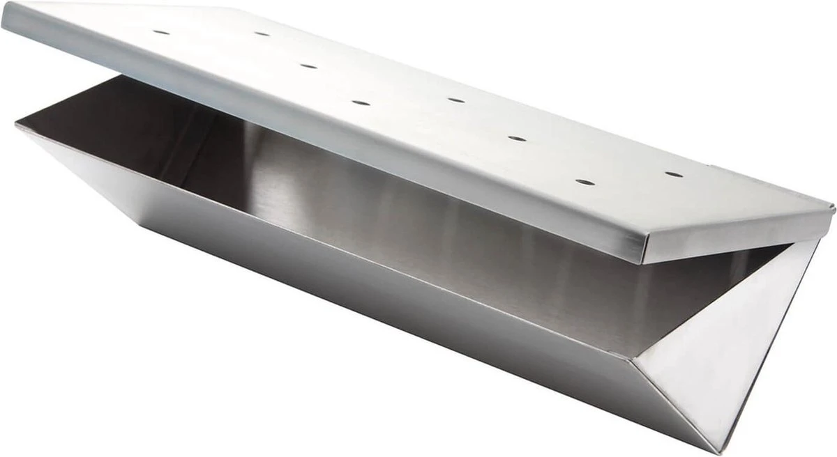 Boîte Fumoir ALL'GRILL En Acier Inoxydable En Forme De V 22 X 10 X 5,5 Cm - Boîte Fumoir - Boîte Fumoir - Boîte Fumoir Barbecue 3 Boîte Fumoir ALL'GRILL En Acier Inoxydable En Forme De V 22 X 10 X 5,5 Cm - Boîte Fumoir - Boîte Fumoir - Boîte Fumoir Barbecue