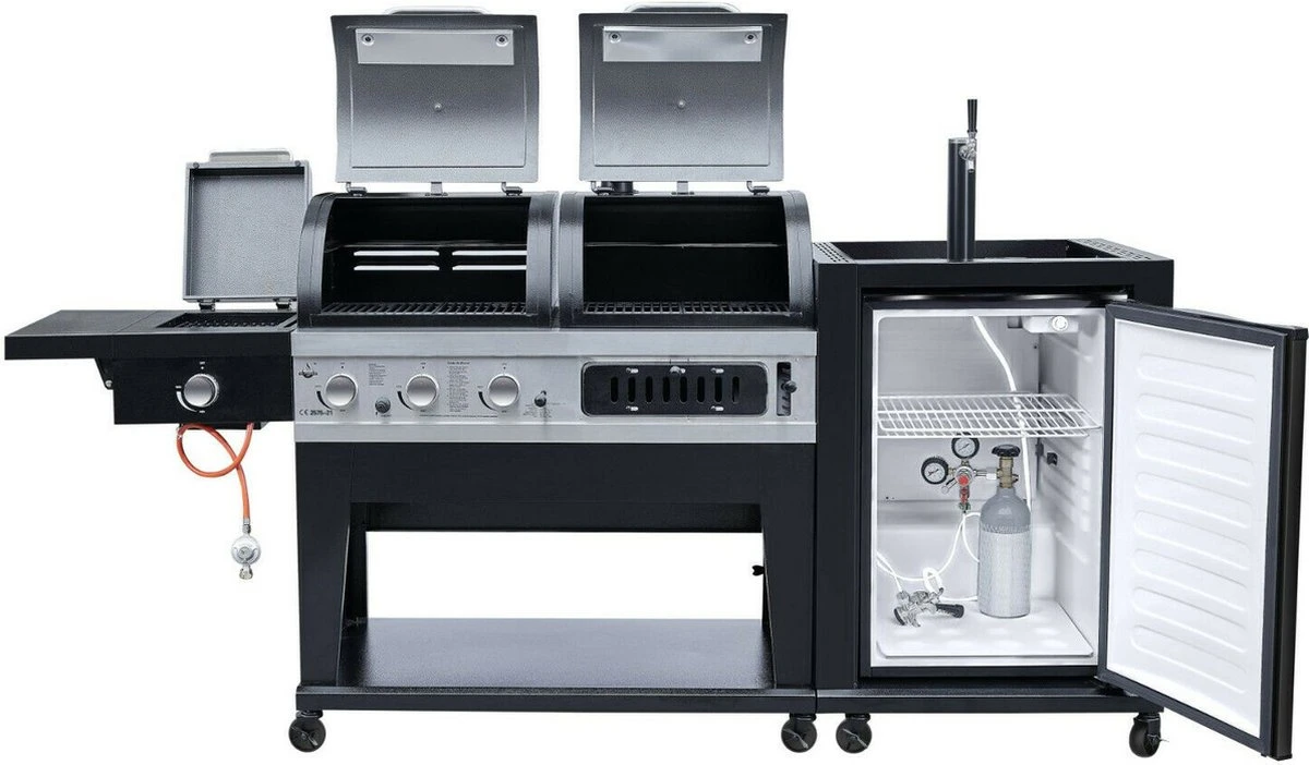 Barbecue Combiné El Fuego 3 En 1 Avec Système De Robinet - Cuisine Extérieure - 146 Kg - Grilles En Fonte - Barbecue - Barbecue 6 Barbecue Combiné El Fuego 3 En 1 Avec Système De Robinet - Cuisine Extérieure - 146 Kg - Grilles En Fonte - Barbecue - Barbecue – Image 4