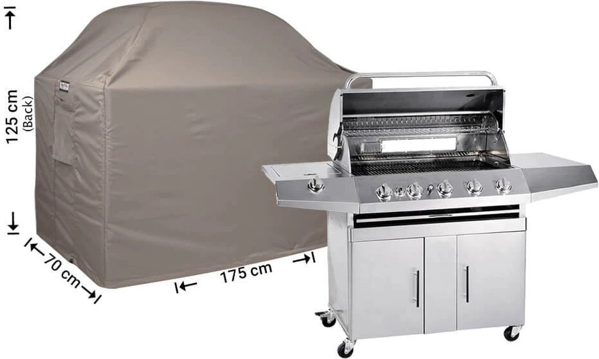 Housse Pour BBQ 175 X 70 H : 125/115 Cm - Housse Pour Barbecue - RBBQ175 3 Housse Pour BBQ 175 X 70 H : 125/115 Cm - Housse Pour Barbecue - RBBQ175