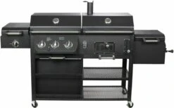 Barbecue Combiné El Fuego Arizona - Barbecue - Bbq - Zwart - Grille De Cuisson En Fonte Et Acier Chromé - 83 Kg - Dimensions Environ 203 X 127 X 60 Cm -Magasin D'Accessoires Pour Barbecue 1200x746