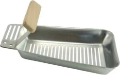 BBQ Collection Poêle De Cuisson Pour Barbecue SS 25x16cm Avec Manche En Bois Premium