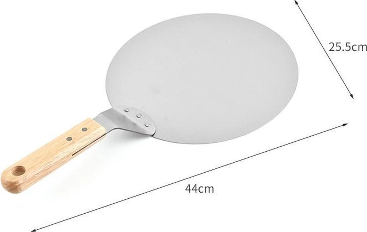 Cuillère à Pizza En Acier Inoxydable - Pelle à Gâteau - Pizza - Gâteau - Manche En Bois - Intérieur - Extérieur - Pour Barbecue Ou Four - 25,5 Cm 6 Cuillère à Pizza En Acier Inoxydable - Pelle à Gâteau - Pizza - Gâteau - Manche En Bois - Intérieur - Extérieur - Pour Barbecue Ou Four - 25,5 Cm – Image 4