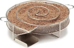 Krumble Smoker Box Round ø20cm Boîte à Fumée Ronde Pour Le Fumage à Froid De La Viande, Du Poisson, Du Fromage Ou D'autres Aliments Dans Le Barbecue Ou Le Fumoir - Acier Inoxydable