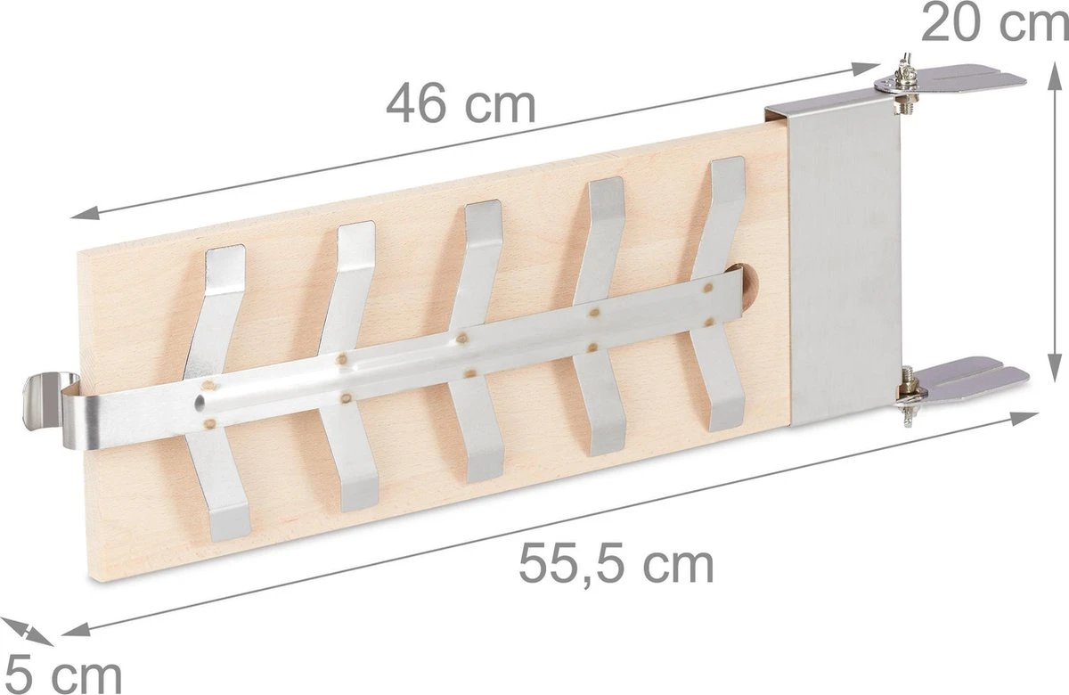 Relaxdays Planche à Fumer Bbq Saumon - Planche Finlandaise - Lot De 2 - Bois De Hêtre - H 55 Cm - Planche à Saumon 8 Relaxdays Planche à Fumer Bbq Saumon - Planche Finlandaise - Lot De 2 - Bois De Hêtre - H 55 Cm - Planche à Saumon – Image 6