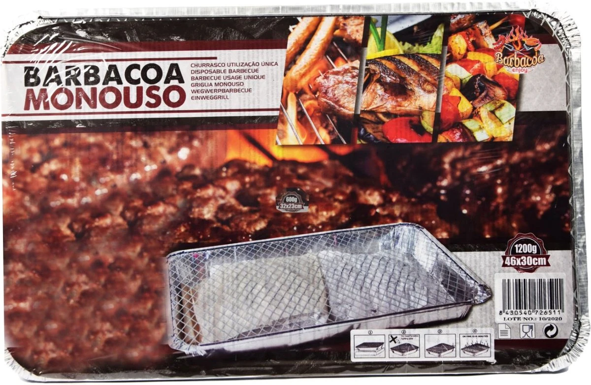 Set Barbecue - Instantané - Jetable - Barbecue Extérieur - Table - Grille - Balcon - Pique-nique - Accessoires Barbecue - Grill - 3 Tailles XL 1200 Grammes , L 600 Grammes , S 376 Grammes 12 Set Barbecue - Instantané - Jetable - Barbecue Extérieur - Table - Grille - Balcon - Pique-nique - Accessoires Barbecue - Grill - 3 Tailles XL 1200 Grammes , L 600 Grammes , S 376 Grammes – Image 10