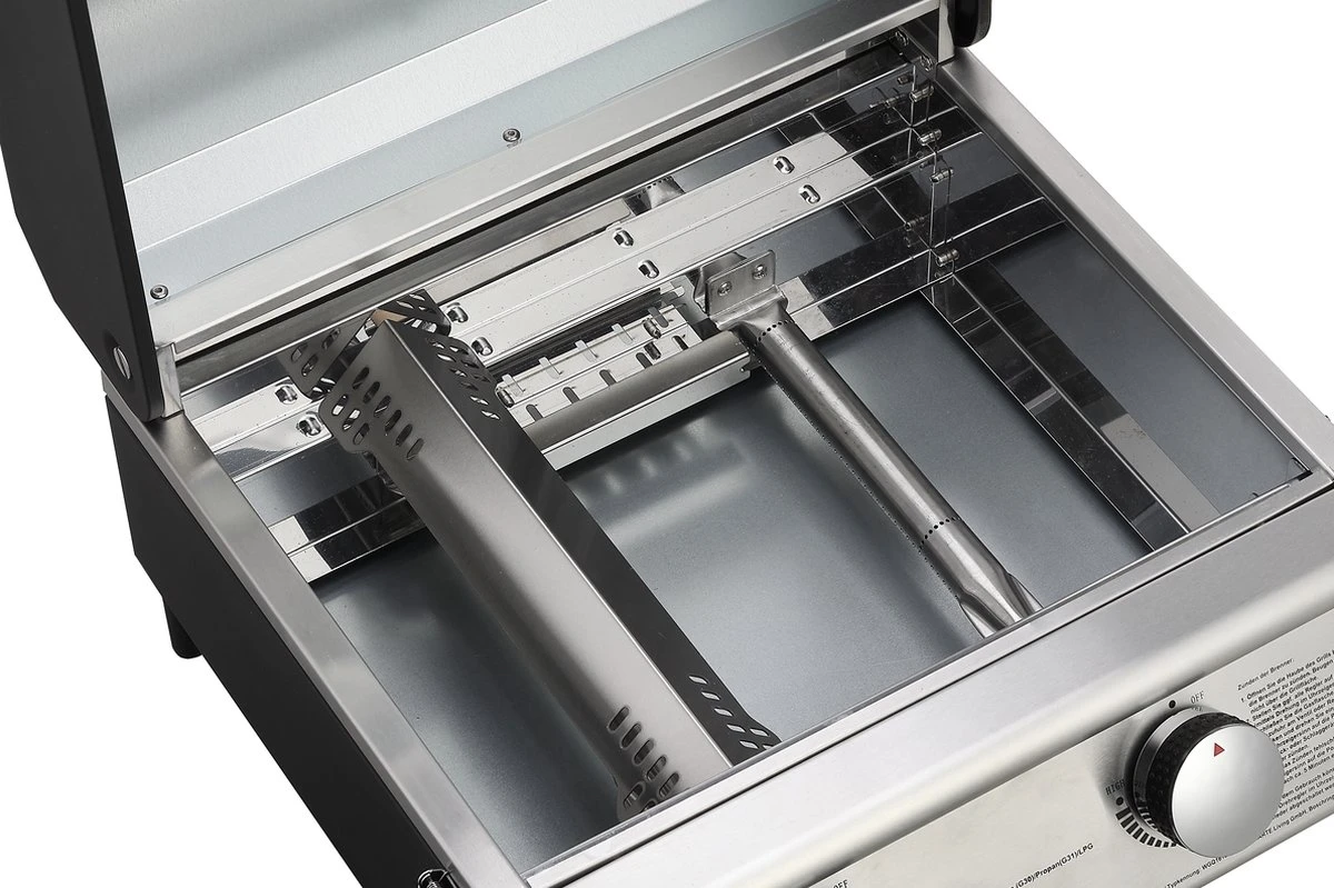 Barbecue à Gaz De Table El Fuego Jesolo - Barbecue Portable - Barbecue De Camping - Acier Inoxydable - Avec Fenêtre De Visualisation - Tuyau De Gaz Inclus 8 Barbecue à Gaz De Table El Fuego Jesolo - Barbecue Portable - Barbecue De Camping - Acier Inoxydable - Avec Fenêtre De Visualisation - Tuyau De Gaz Inclus – Image 6