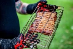 Panier à Gril Plat En Acier Inoxydable Auspit Pour Broche / Rôtisserie, Hauteur Réglable Sur 4 Niveaux -Magasin D'Accessoires Pour Barbecue 1200x800 145