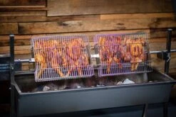 Panier Gril Plat En Acier Inoxydable BBQNovation Pour Broche / Rôtisserie, Hauteur Réglable Sur 4 Niveaux -Magasin D'Accessoires Pour Barbecue 1200x800 151