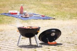 NATERIAL - Barbecue à Charbon Portable PHOENIX NOMAD - 4 Personnes - Ø37 Cm - H. 35/43 Cm - Acier émaillé - Zwart - Grill Sphérique -Magasin D'Accessoires Pour Barbecue 1200x800