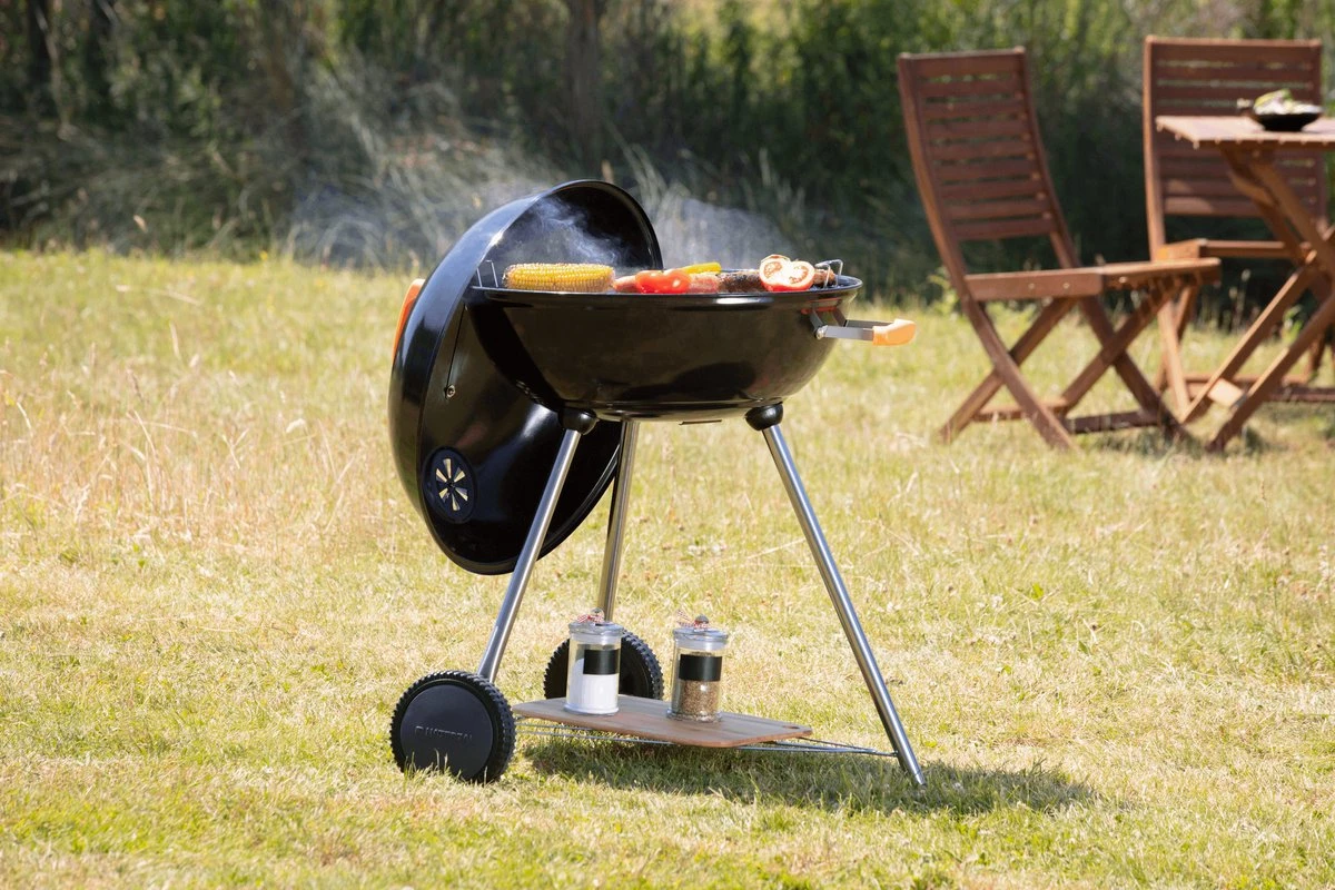 NATERIAL - Barbecue à Charbon PHOENIX ALPHA - 8 Personnes - Ø 57 Cm - H. 97 Cm - Acier émaillé - Zwart - Barbecue Boule 13 NATERIAL - Barbecue à Charbon PHOENIX ALPHA - 8 Personnes - Ø 57 Cm - H. 97 Cm - Acier émaillé - Zwart - Barbecue Boule – Image 11