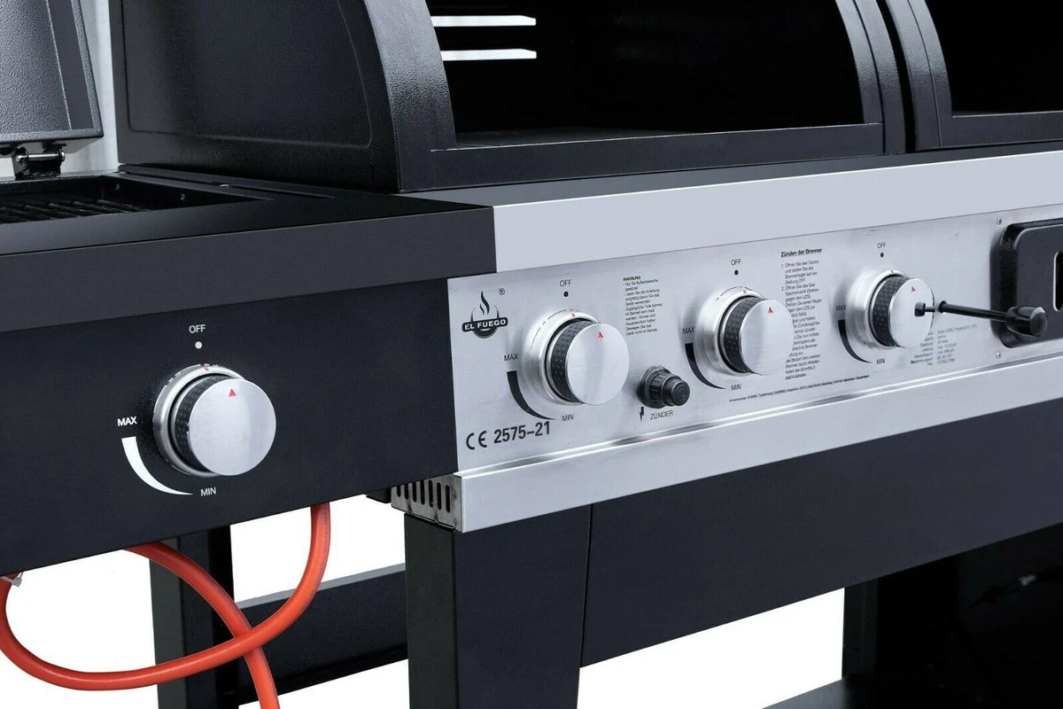 Barbecue Combiné El Fuego 3 En 1 Avec Système De Robinet - Cuisine Extérieure - 146 Kg - Grilles En Fonte - Barbecue - Barbecue 5 Barbecue Combiné El Fuego 3 En 1 Avec Système De Robinet - Cuisine Extérieure - 146 Kg - Grilles En Fonte - Barbecue - Barbecue – Image 3