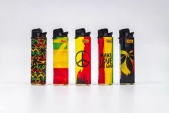 Bixi Classic 'Rasta' - Briquet Climatiquement Neutre - Briquet - Briquet - Beau Design - Design - Bixi - Le Briquet Climatiquement Neutre - 5 Pièces