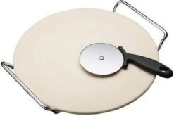 Ensemble à Pizza KitchenCraft - Pierre à Pizza, Couteau Et Support De Service - Collection Italienne | Artisanat De Cuisine