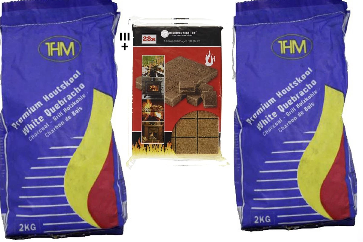 2X Charbon De Bois De 2KG - Pour Le BBQ - Y Compris Les Allume-feux - Barbecue - Charbon De Bois De Bois 3 2X Charbon De Bois De 2KG - Pour Le BBQ - Y Compris Les Allume-feux - Barbecue - Charbon De Bois De Bois