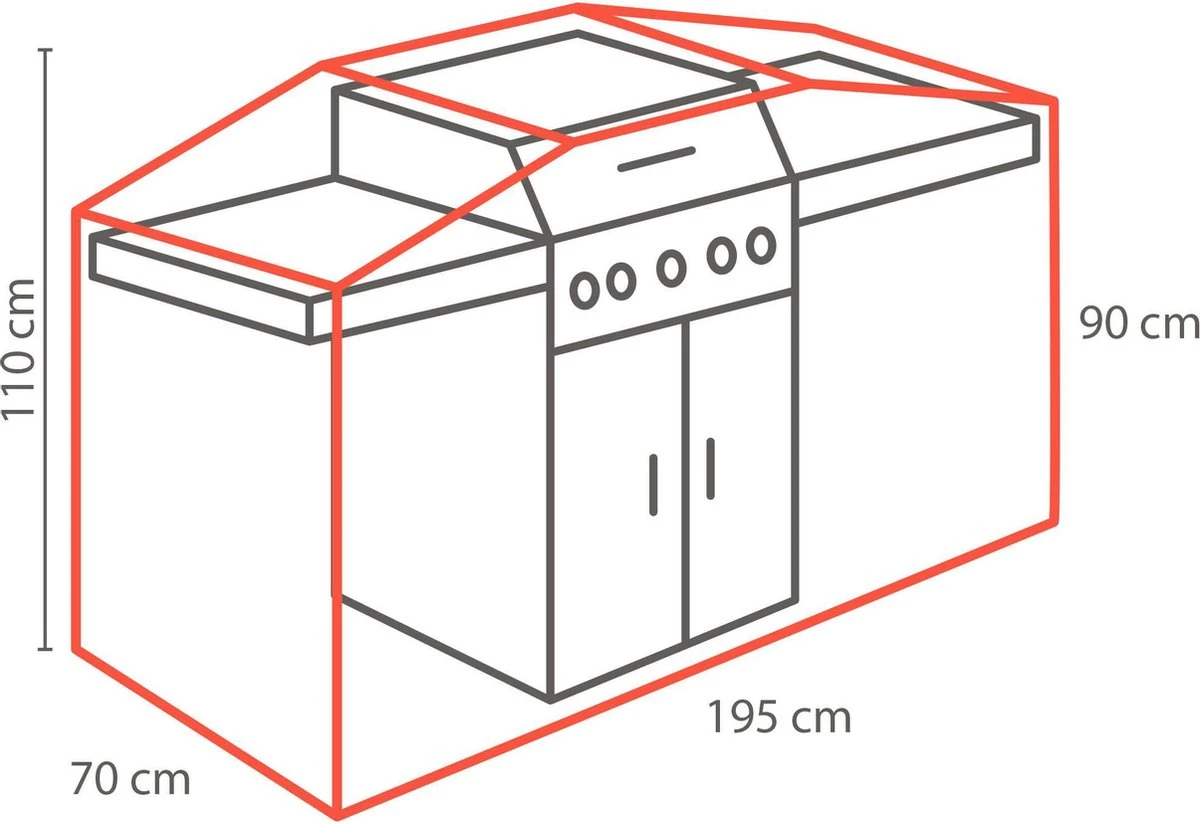 DistriCover De BBQ - étanche - 195 X 70x 110 Cm - Couleur Anthracite - Garantie 2 Ans 7 DistriCover De BBQ - étanche - 195 X 70x 110 Cm - Couleur Anthracite - Garantie 2 Ans – Image 5