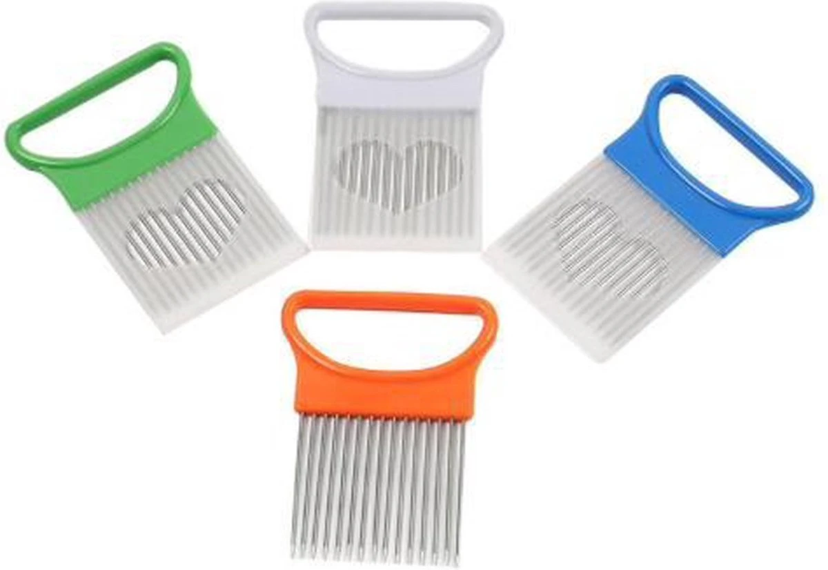 IGOODS - Coupe-oignons En Acier Inoxydable - Coupe-légumes - Pince à Viande - Grijs 4 IGOODS - Coupe-oignons En Acier Inoxydable - Coupe-légumes - Pince à Viande - Grijs – Image 2