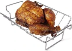 YUGN 2-en-1 Acier Inoxydable Spare Rib Rack BBQ Rib Rack - Rib Rack Spareribs Holder - Accessoires De BBQ - Grille De Grille Avec Brosse -Magasin D'Accessoires Pour Barbecue 1200x848