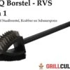 GrillCulture® Brosse Barbecue 3 En 1 Avec Grattoir - Brosse Pour Gril - Brosse De Nettoyage - Grattoir Et Nettoyant Pour Barbecue - Accessoires Pour Barbecue - Barbecue