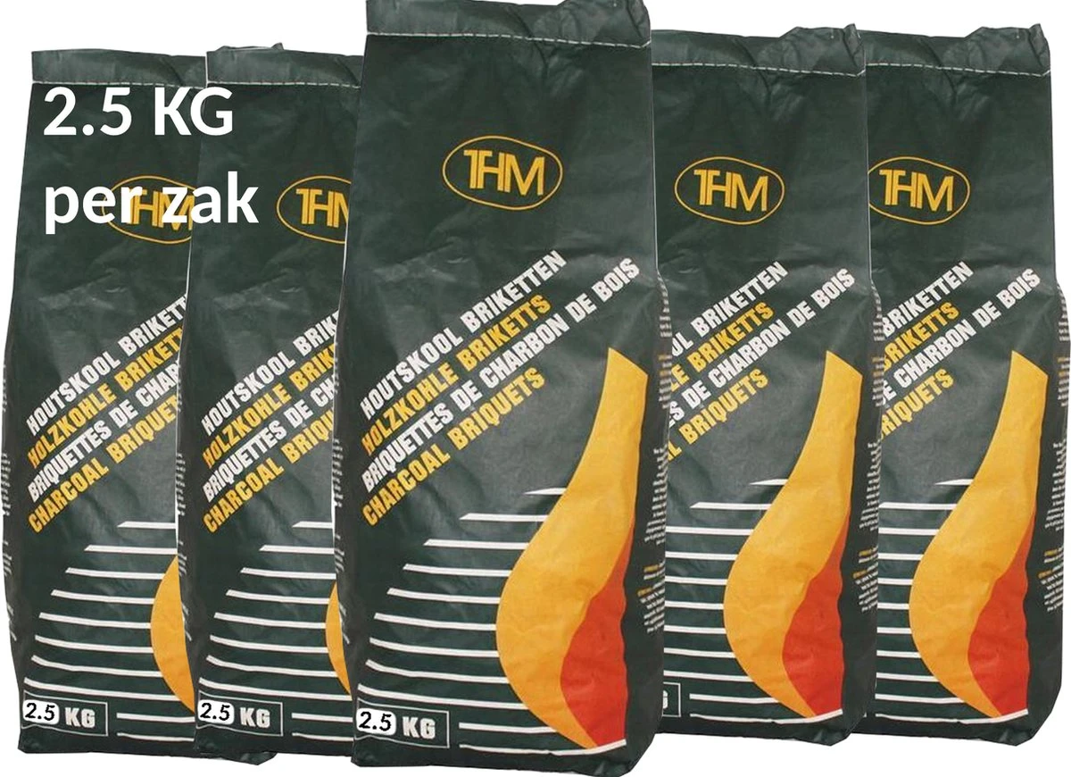 5X Briquettes De Charbon De Bois De 2,5 KG - 5 Sachets De Briquettes De Charbon De Bois - Barbecue - BBQ - 5 Pièces - Total 12,5 KG 3 5X Briquettes De Charbon De Bois De 2,5 KG - 5 Sachets De Briquettes De Charbon De Bois - Barbecue - BBQ - 5 Pièces - Total 12,5 KG