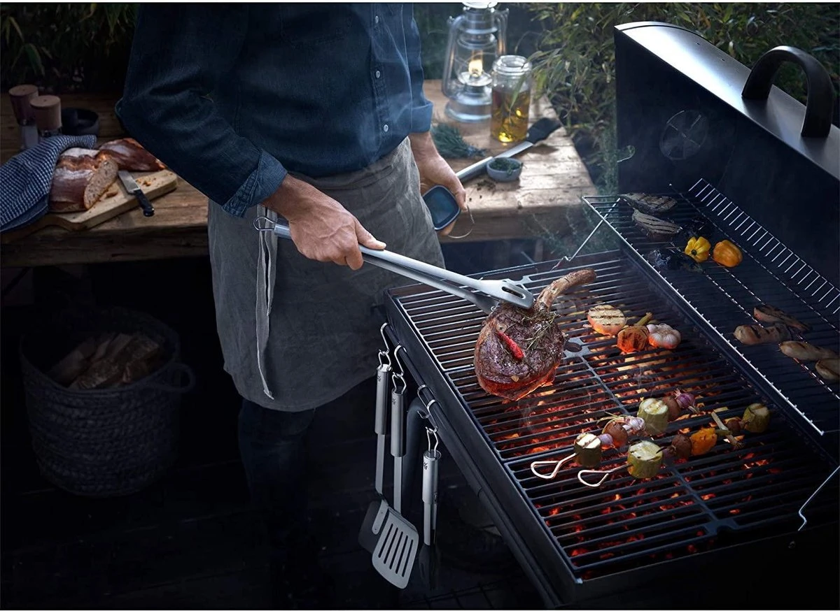 BBQ - Tenailles Zinaps Barbecue Tenailles, Acier Inoxydable Cromargan. - (Coupe Du Monde 02124) 4 BBQ - Tenailles Zinaps Barbecue Tenailles, Acier Inoxydable Cromargan. - (Coupe Du Monde 02124) – Image 2