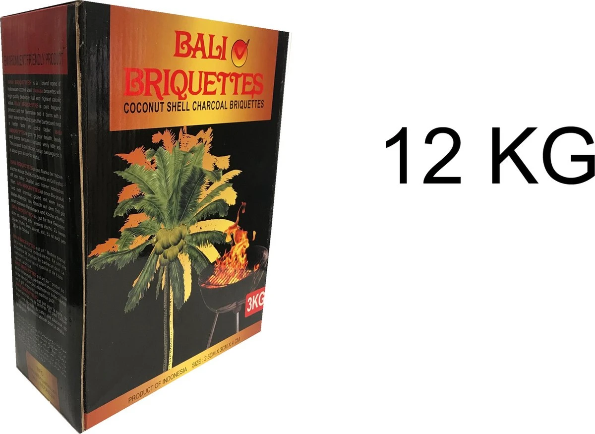 Bali Briquettes - Briquettes De Noix De Coco - Briquettes De Noix De Coco - Noix De Coco - Charbon De Bois - BBQ - 12 KG 3 Bali Briquettes - Briquettes De Noix De Coco - Briquettes De Noix De Coco - Noix De Coco - Charbon De Bois - BBQ - 12 KG