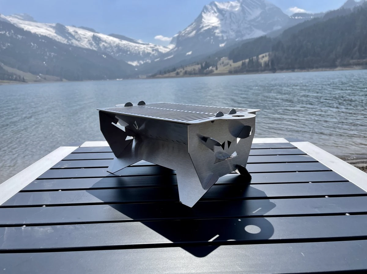 Tecue®️ Barbecue L Mini Barbecue L Grill L Barbecue De Table L Grill à Charbon | Barbecue Pliable | Balcon Barbecue | Barbecue De Voyage L Barbecue De Camping L Métal L Argent 4 Tecue®️ Barbecue L Mini Barbecue L Grill L Barbecue De Table L Grill à Charbon | Barbecue Pliable | Balcon Barbecue | Barbecue De Voyage L Barbecue De Camping L Métal L Argent – Image 2