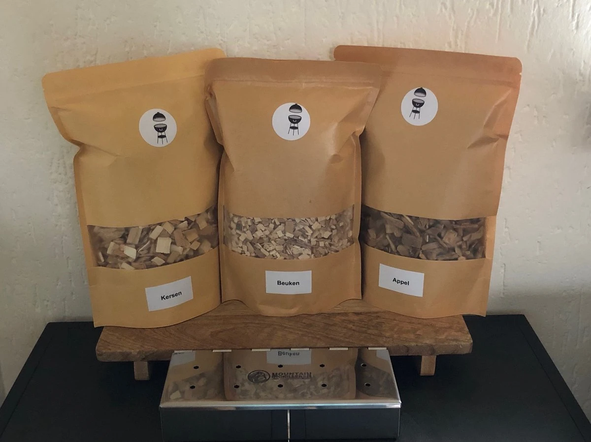 Boîte De Fumage / BBQ / Bac à Fumée / Chip De Fumée / Boîte De Fumée Avec Trois Types De Copeaux De Bois Pomme Cerise Hêtre 3 Boîte De Fumage / BBQ / Bac à Fumée / Chip De Fumée / Boîte De Fumée Avec Trois Types De Copeaux De Bois Pomme Cerise Hêtre