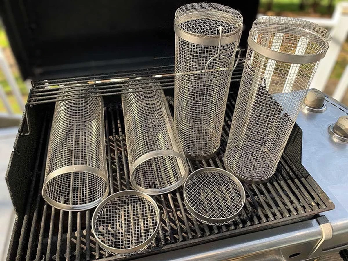 Lot De 2 Paniers à BBQ Ronds 30 X 10 Cm Avec Pinces à Fourche - Grille Grille Grille Grille Pour Barbecue - Accessoires Pour Outils 11 Lot De 2 Paniers à BBQ Ronds 30 X 10 Cm Avec Pinces à Fourche - Grille Grille Grille Grille Pour Barbecue - Accessoires Pour Outils – Image 9