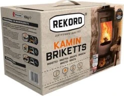 Rekord Briquettes De Lignite 1x 18 Pièces - Briquettes - Bois De Chauffage - Poêle - Lignite - 10 Kg.