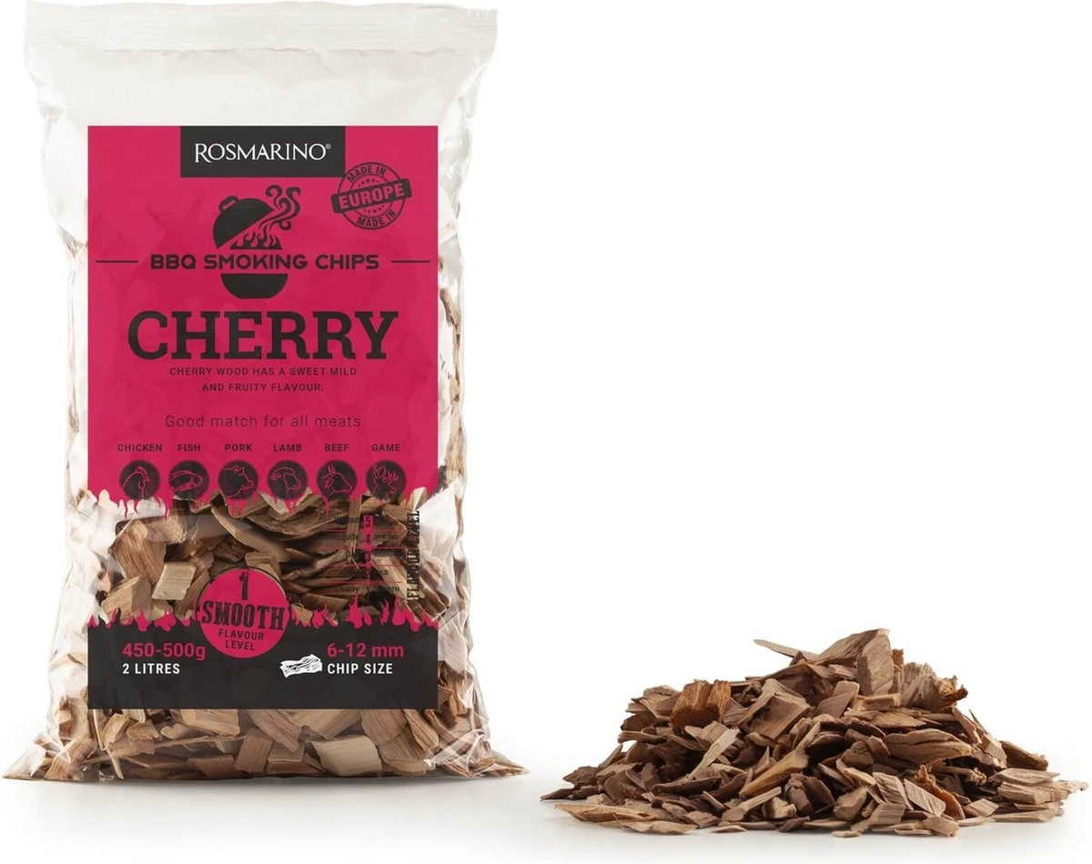 Rosmarino Blacksmith - Mélange De 4 Copeaux De Fumée - Pomme, Chêne, Acacia, Cerise - Accessoires De BBQ - Bois De Fumage - Barbecue 9 Rosmarino Blacksmith - Mélange De 4 Copeaux De Fumée - Pomme, Chêne, Acacia, Cerise - Accessoires De BBQ - Bois De Fumage - Barbecue – Image 7