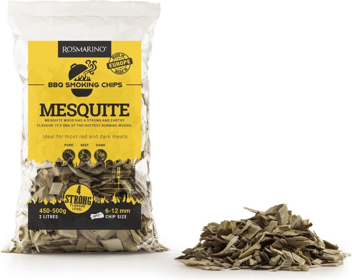 Rosmarino Blacksmith - Mélange De 4 Copeaux De Fumée - Pomme, Chêne, Acacia, Cerise - Accessoires De BBQ - Bois De Fumage - Barbecue 8 Rosmarino Blacksmith - Mélange De 4 Copeaux De Fumée - Pomme, Chêne, Acacia, Cerise - Accessoires De BBQ - Bois De Fumage - Barbecue – Image 6